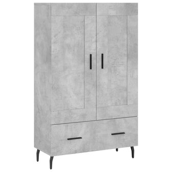 Hoge kast 69,5x31x115 cm bewerkt hout betongrijs 2