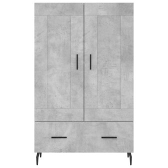 Hoge kast 69,5x31x115 cm bewerkt hout betongrijs 5
