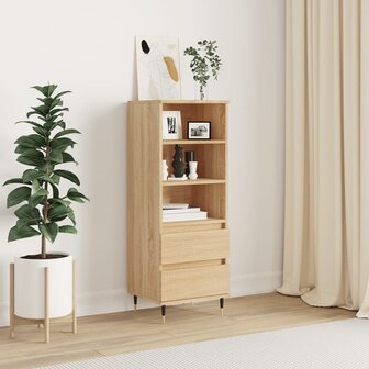 Hoge kast 40x36x110 cm bewerkt hout sonoma eiken 1
