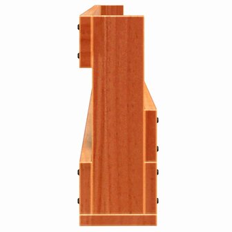 Schoenenrekken 2 st 59x8,5x23,5 cm massief grenenhout wasbruin 7