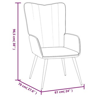 Relaxstoel fluweel zwart 8