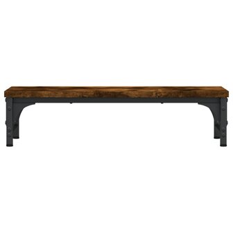 Monitorstandaard 55x23x14 cm bewerkt hout gerookt eikenkleurig 4