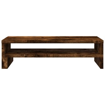 Monitorstandaard 54x22x15 cm bewerkt hout gerookt eikenkleurig 4