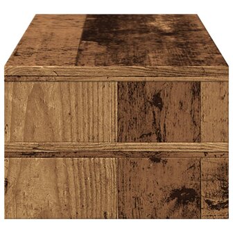 Monitorstandaard 54x22x15 cm bewerkt hout oud houtkleurig 5