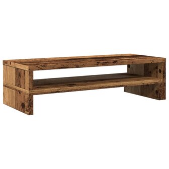 Monitorstandaard 54x22x15 cm bewerkt hout oud houtkleurig 6