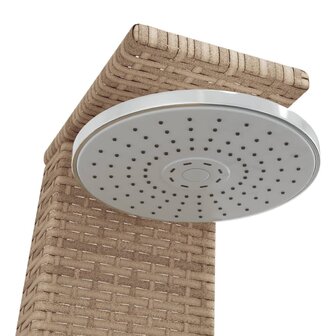 Buitendouche 55x60x224 cm poly rattan en acaciahout beige 9