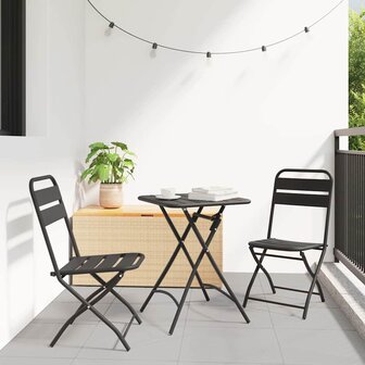 Bistroset 3 pcs Antraciet Staal 1