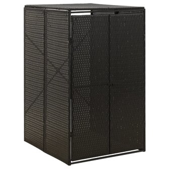 Containerberging enkel 70x80x117 cm poly rattan zwart 1