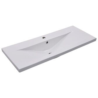 Inbouwwastafel 101x39,5x18,5 cm keramiek wit 2