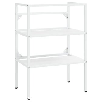 Wastafelframe met inbouwwastafel ijzer wit 3