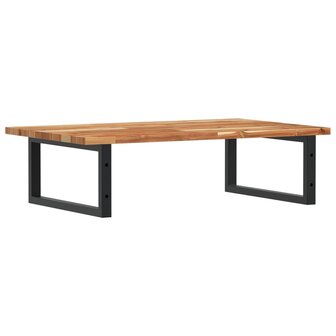 Badkamer wandschap staal en massief acaciahout 6
