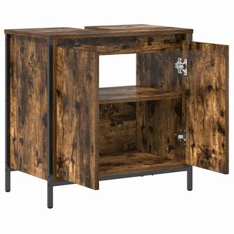 Badkamerkast 60x34,5x60 cm gerookt eikenkleurig 5