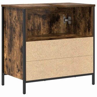 Badkamerkast 60x34,5x60 cm gerookt eikenkleurig 8