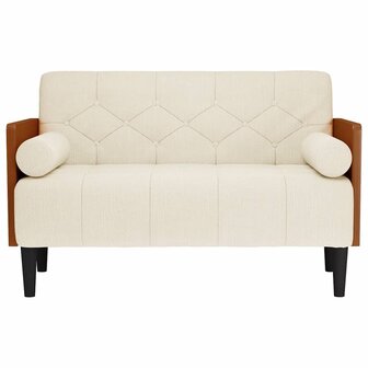Tweezitsbank met kussen 110 cm linnen 3