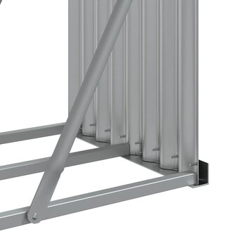 Haardhoutopslag 300x45x100 cm gegalvaniseerd staal houtlook 8