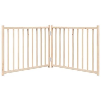Hondenhek inklapbaar 2 panelen 160 cm massief vurenhout 4