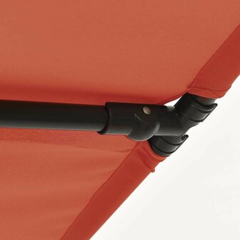 Parasol met aluminium paal 2x1,5 m terracottakleurig 9