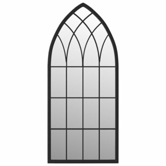 Tuinspiegel 70x30 cm ijzer zwart 4