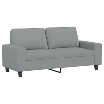 3-delige Loungeset stof lichtgrijs 4