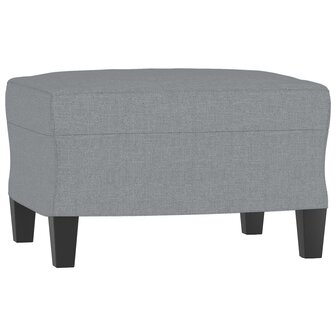 3-delige Loungeset stof lichtgrijs 5