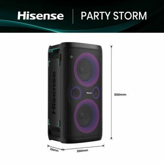 Hisense PARTY STORM Zwart 300 W Bluetooth luidspreker 8