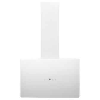 Wandafzuigkap 60 cm staal en gehard glas wit 3