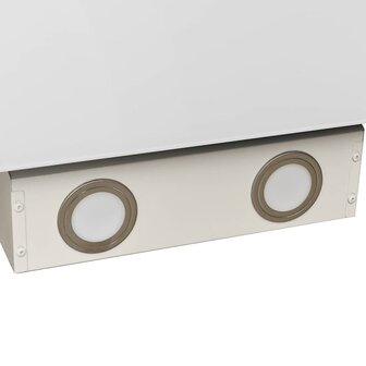 Wandafzuigkap 60 cm staal en gehard glas wit 7