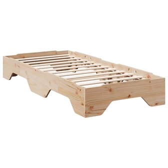 Bedframe zonder matras stapelbaar 75x190 cm massief hout 7