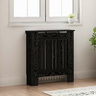 Radiatorafdekking Zwart Eiken 78 x 19 x 81,5 cm Bewerkt hout 3