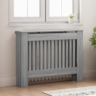 Radiatorafdekking Grijs Sonoma 112 x 19 x 81,5 cm Bewerkt hout 3