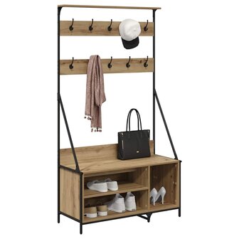 Kledingrek Artisan Eiken 100 x 41 x 184 cm Bewerkt hout 3