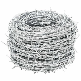 Prikkeldraad Zilver 50 m Warmgedipte Gegalvaniseerde Staal 3