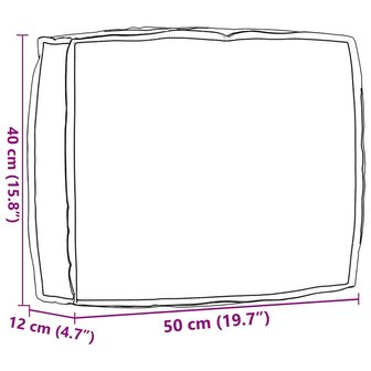 Palletkussen voor rugleuning Antraciet 50 x 40 x 12 cm 7