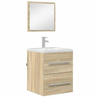 Badkamermeubelset met lade met opslag Bruin 41 x 38,5 x 48 cm 3