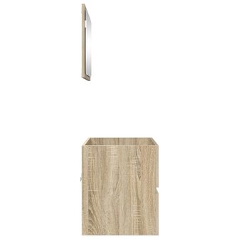 Badkamermeubelset met lade met opslag Sonoma Eiken Bewerkt hout 9