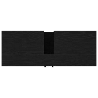 Badkamerkast Zwart eiken 80 x 30 x 60 cm Bewerkt hout 9