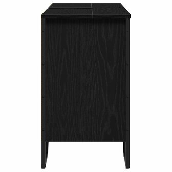 Badkamerkast Zwart Eiken 91 x 35 x 60 cm Bewerkt hout 6