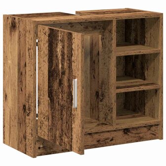 Badkamerkast met plank Oud Hout 63 x 29 x 55 cm Bewerkt hout 5