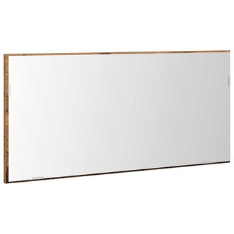 Spiegel met spiegel Oud hout 80 x 37 cm Glas en Engineered Hout 2