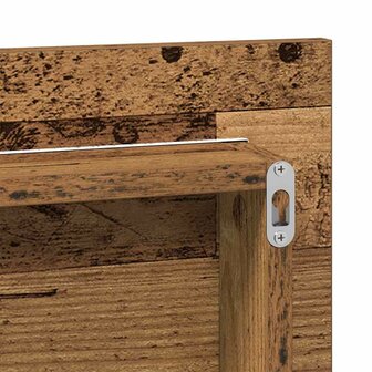 Spiegel met spiegel Oud hout 80 x 37 cm Glas en Engineered Hout 9