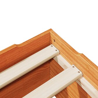 Bedframe zonder matras stapelbaar wasbruin 90x190 cm hout 9