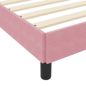 Boxspringbed met matras met matras Roze 90 x 190 cm Fluweel 9