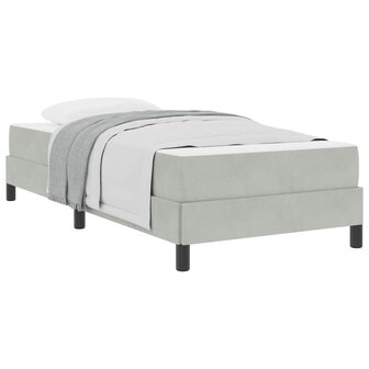 Boxspringbed met matras Lichtgrijs 80 x 210 cm Fluweel 3