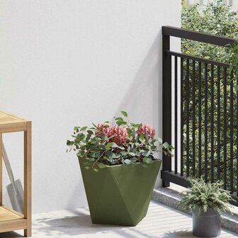 Plantenbak Olijf Groen 30 x 30 x 30 cm Staal 1