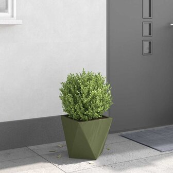 Plantenbak Olijf Groen 30 x 30 x 30 cm Staal 4
