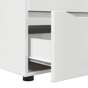 Opbergkast Hoogglans wit 40 x 48 x 57 cm Bewerkt hout 9