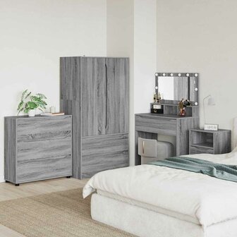 Opbergkast Grijs Sonoma 80 x 31 x 81 cm Bewerkt hout 4