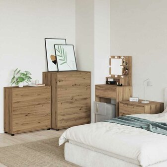Opbergkast Artisan Eiken 80 x 31 x 81 cm Bewerkt hout 4