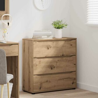 Opbergkast Artisan Eiken 80 x 31 x 81 cm Bewerkt hout 5