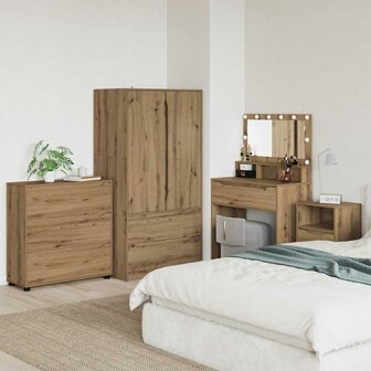 Opbergkast Artisan Eiken 80 x 31 x 81 cm Bewerkt hout 6